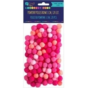 Dalprint Polyester pink pompons 1cm pink 120pcs mix