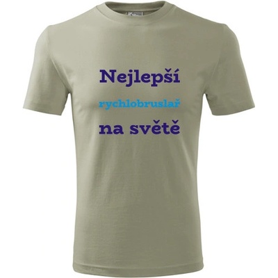 Tričko nejlepší rychlobruslař na světě dárek pro rychrobruslaře khaki