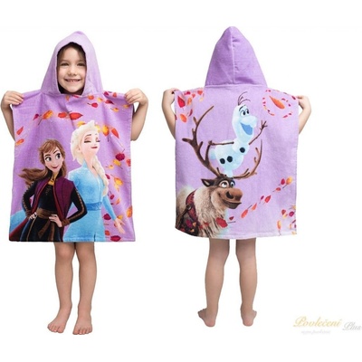 Jerry Fabrics plážová osuška pončo Frozen 2 Leaves 50 x 115 cm