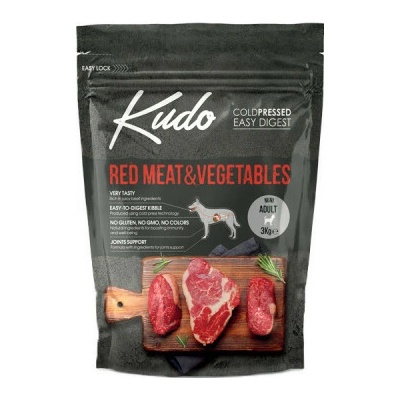Kudo dog Mini Adult Červené mäso so zeleninou 3 kg
