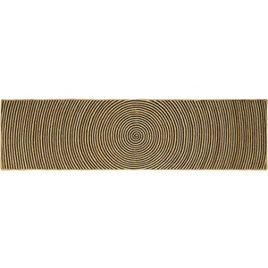 vidaXL Килим за площ Естествено и черно 80 x 300 cm юта (42010738)