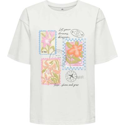 ONLY Тениска onlmaya flower s/s tee box jrs