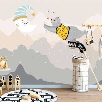 Image 1 of Art gift Детски фототапет - Сънят на Мечо