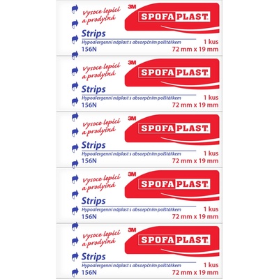 Spofaplast náplast kusová textilní 72 x 19 mm 5 ks