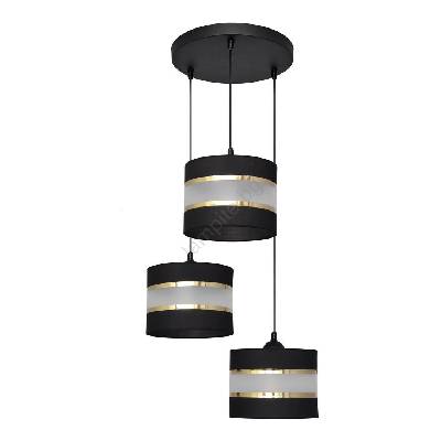 Висящ полилей HELEN 3xE27/15W/230V черен/златист (HE1214)