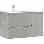 Gala Комплект стенен шкаф Gala Daily сив, 2 чекмеджета, 1 врата и мивка 90 см (G7895230)