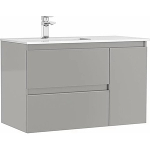 Gala Комплект стенен шкаф Gala Daily сив, 2 чекмеджета, 1 врата и мивка 90 см (G7895230)