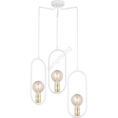 JUPITER 1822 - PI3 E27 - Полилей на въже PONTI 3xE14/40W/230V бяла (10701822)