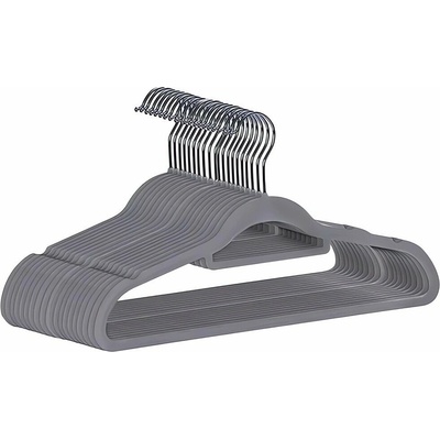 Ruhhy 22535 Ramínka se sametovým potahem 20 ks, šedá – Zboží Dáma