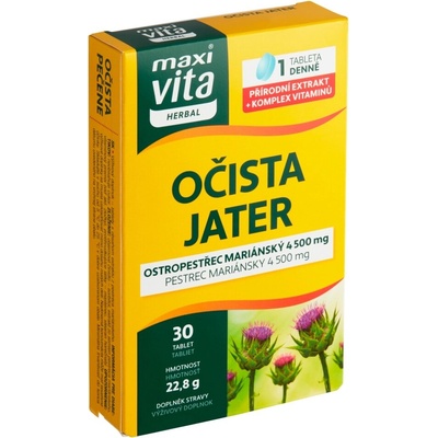 MaxiVita Herbal očista pečene 30 tabliet