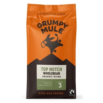 Grumpy Mule Top Notch, 100% арабика, кафе на зърна, ОРГАНИЧНО, 200 гр