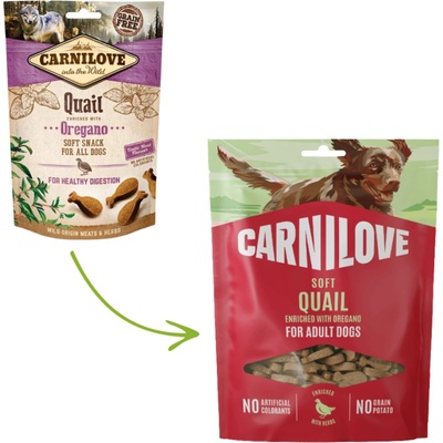 Carnilove Dog Soft Snack Quail enriched with Oregano 200 g