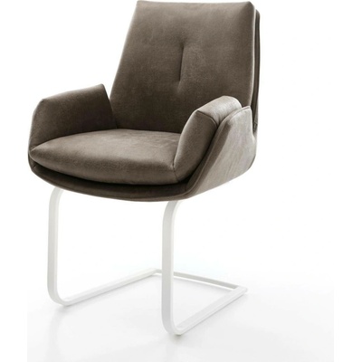 Delife Clea-Flex mikrovlákno taupe vintage plochá bílá