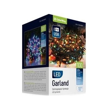 ColorWay vnútorné 100 LED USB 10m viacfarebné CW-G-100L10UMC
