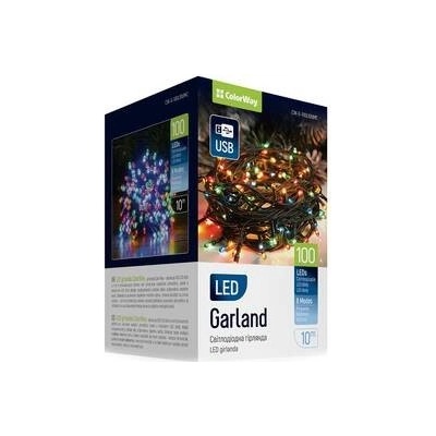 ColorWay vnútorné 100 LED USB 10m viacfarebné CW-G-100L10UMC