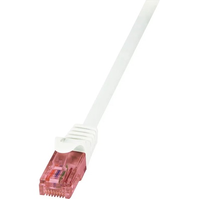 LogiLink Пач кабел PrimeLine, Cat. 6, U/UTP, бял, 1, 5 м