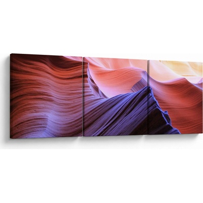 Obraz - barevný písek, třídílný 150x50 cm
