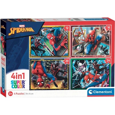 CLEMENTONI Spiderman 4v1 12+16+20+24 dílků
