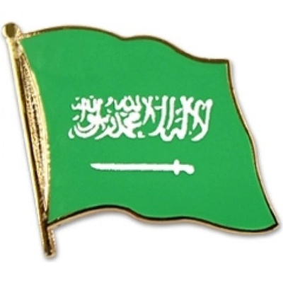 Odznak (pins) 20mm vlajka Saudská Arábia - farebný