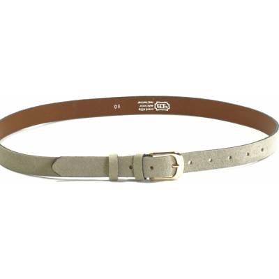 PENNY BELTS Dámský kožený opasek 22 béžový semišový