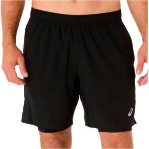 ASICS Мъжки шорти за бягане Asics Core 2in1 7'' Short Running shorts - Performance Black / Performance Black - размер XXL (012-4005-0116)