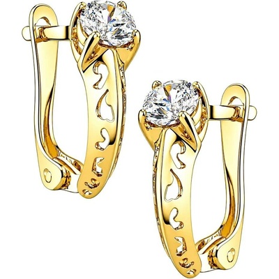 Zlaton Náušnice žluté zlato s kamenem visací 1.5cm 1.95g 000171602249