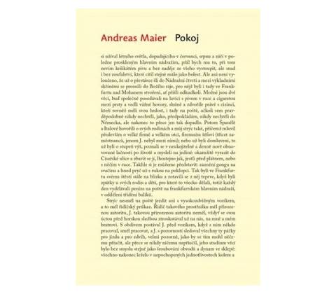 Pokoj - Andreas Maier
