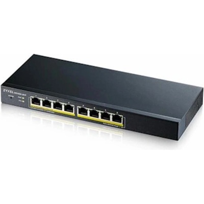 Zyxel GS1900-8HP v3 8-port Desktop Gigabit Web Smart PoE switch: 8x Gigabit metal, IPv6, PoE budget 70W, fanless