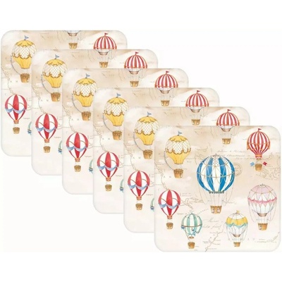 Easy Life Korkové podložky Air Balloons 10,5×10,5cm 6 ks