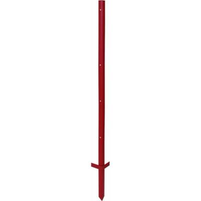 Agrofortel Kovový stĺpik pre elektrický ohradník 150 cm x 3 mm, 5 otvorov - dvojitý nášľap, červený