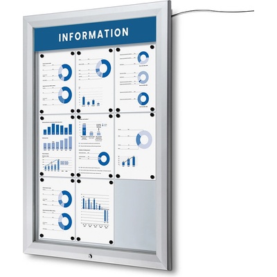 Jansen Display Exteriérová vitrína 9 x A4 805 x 1167 mm