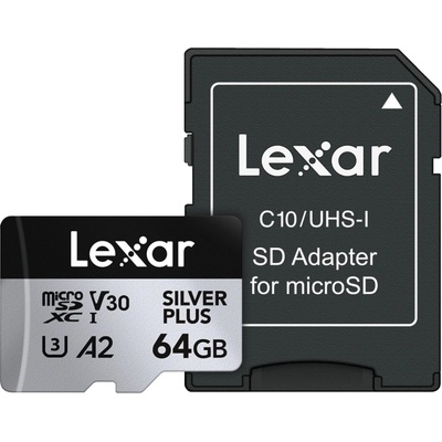 Lexar microSDXC Professional Silver Plus 64 GB LMSSIPL064G-BNANG