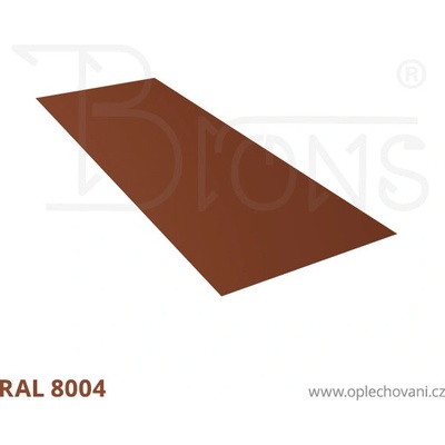 Brons Rovinný plech 700 x 2000 mm cihlově červená