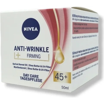 Nivea крем за лице, Против бръчки, Anti-Wrinkle + Firming, Дневен, 45+, 50мл