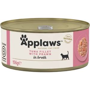 Applaws Tuna Fillet with Prawn in broth риба тон със скариди в бульон 156gr