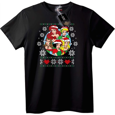 NOONEBRAND Тениска Disney принцеси за Коледа - 7XL, White