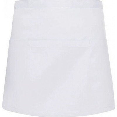 Karlowsky Barmanská zástěra do pasu s kapsičkou se třemi oddíly Bílá KY101