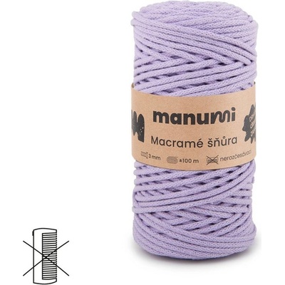 Manumi Macramé šňůra 3mm levandulová - 1 ks
