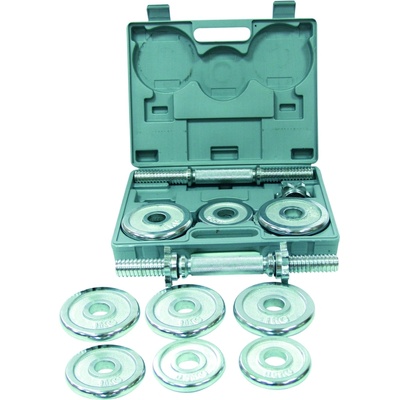 HMS Chromované činky v kufříku 15 kg