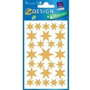 Zdesign World stickers - zlote stars
