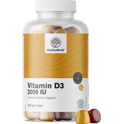 HealthyWorld Витамин d3 2000 iu - 120 гумени бонбони