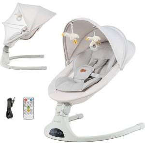 KinderKraft Бебешки шезлонг 2 в 1 KinderKraft - Tulsy, Beige (KBTULS00BEG0000) - baby