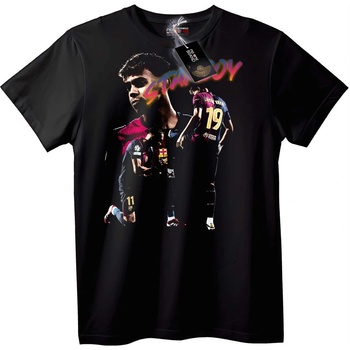 NOONEBRAND Тениска Звезда Футболист - XS, Black