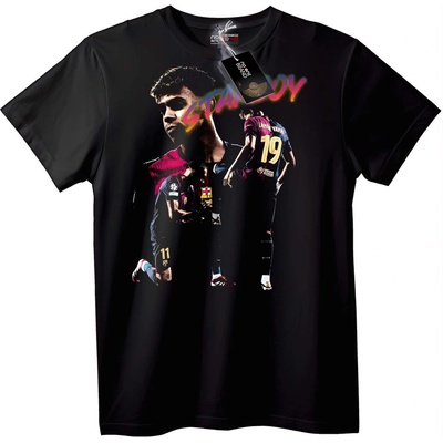 NOONEBRAND Тениска Звезда Футболист - XS, Black