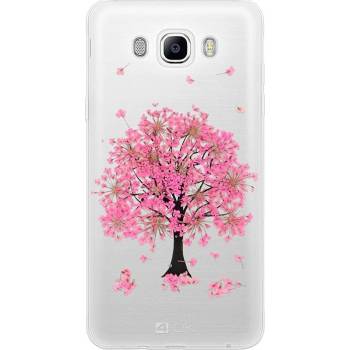 Pouzdro 4-OK Flover Cover TPU Galaxy J7 2016 Tree růžové