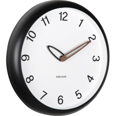 Karlsson Bella стенен часовник, черен мат (KA6043BK)