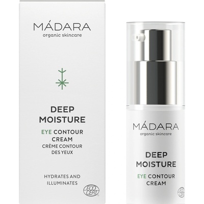 Mádara Deep Moisture rozjasňujúci očný krém proti opuchom a tmavým kruhom 15 ml