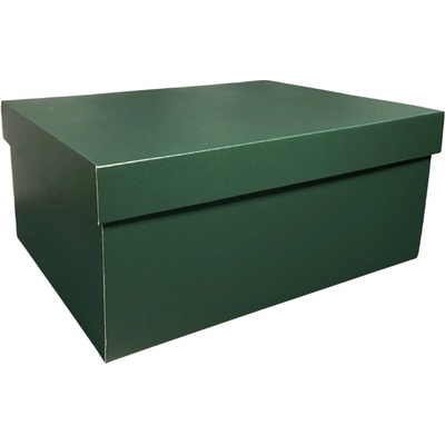 Darčeková krabica s vekom 350x250x150 mm, tmavozelená