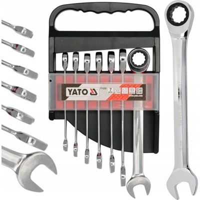 Yato Očkoploché kľúče s račňou 10-19 mm súprava 7 ks YT-0208