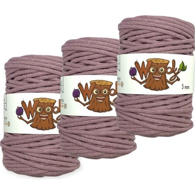 Woody Crafts 3x Woody 5 mm – Prachově růžová (100m)